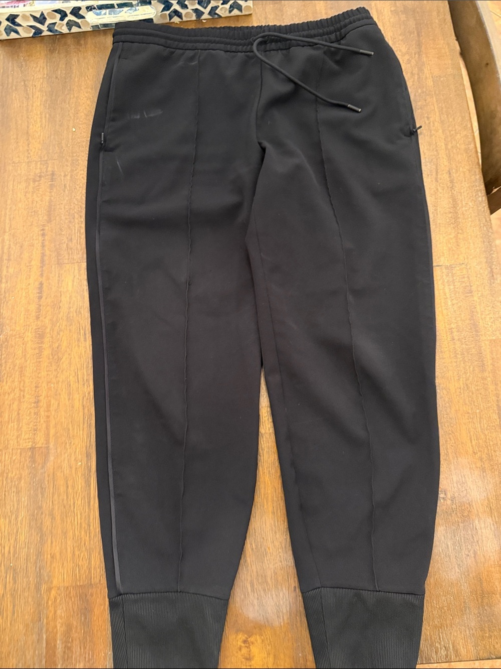 Athleta Black Cropped Drawstring Jogger Pants